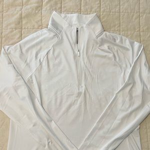 White Adidas golf half zip